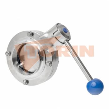 Disc valve with hand lever...